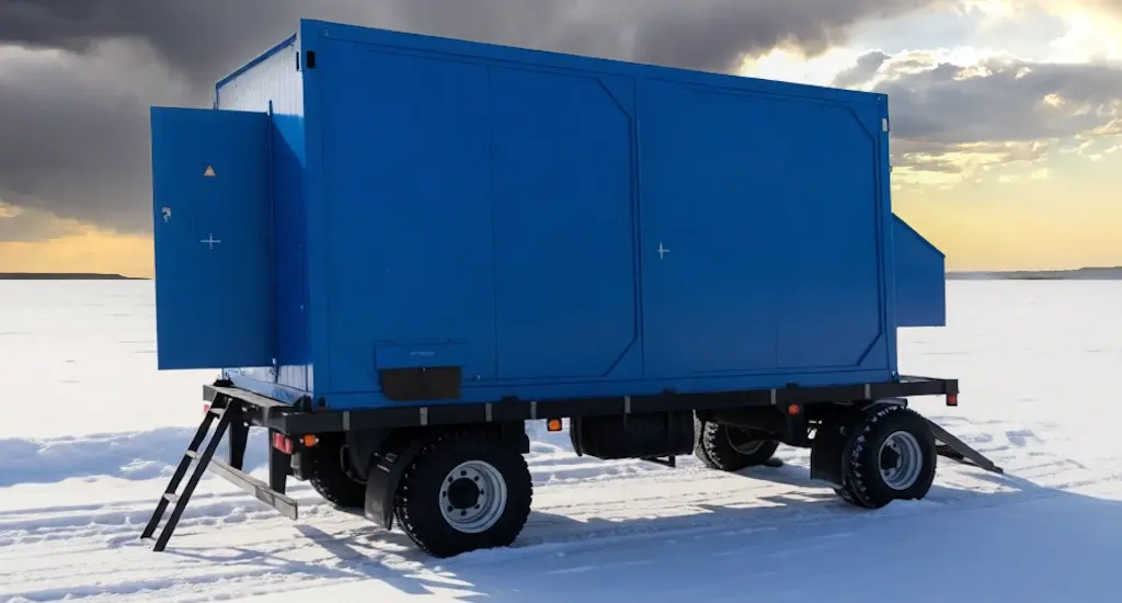 Передвижная контейнерная электростанция мощность 600 кВт на прицепе